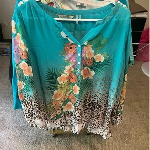 Soft Surroundings Flowy Blouse Size XL